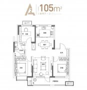 峰山御璟电梯好楼层105平三室44万