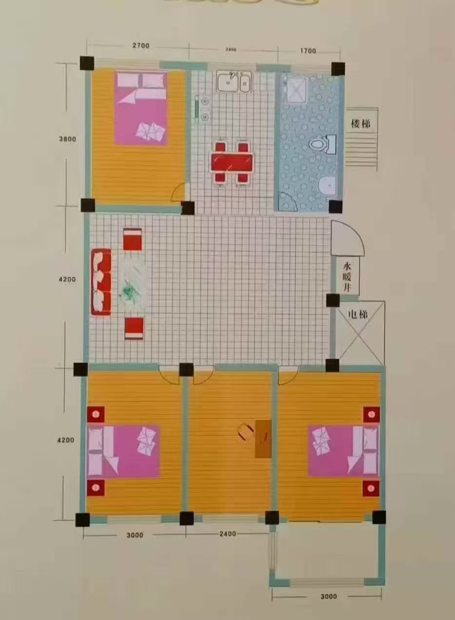 @54.8萬，文馨家園電梯洋房，4室！