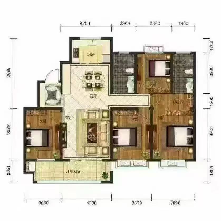 山能伴山首府電梯洋房好樓層四室兩衛(wèi)177平85萬