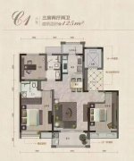 观云山居17楼123.47平三室两卫56万