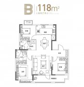 峰山御景119平3室2卫三叶草户型52.8万